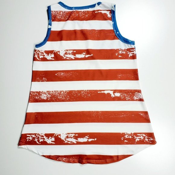 American Flag Sleeveless Tank Top Sz M - Picture 2 of 9